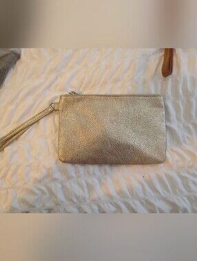 Express Metallic Gold Clutch Wristlet